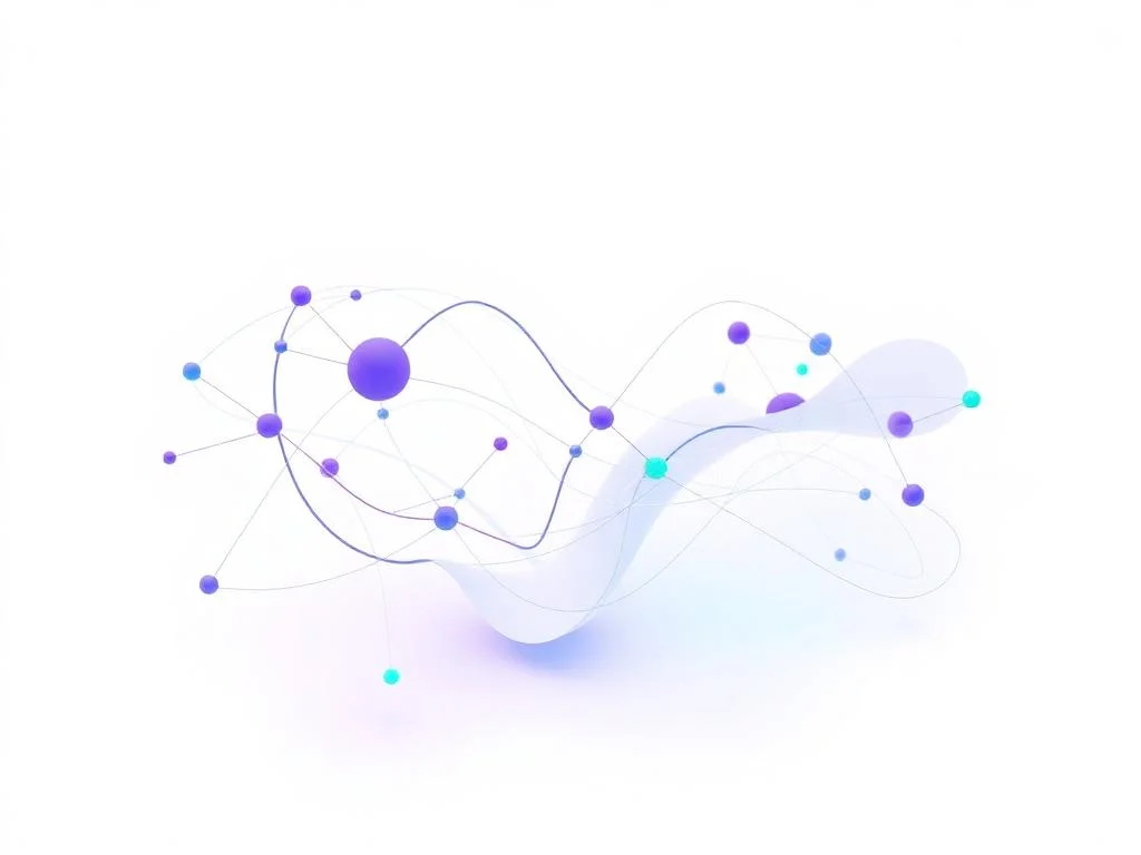 Abstract AI workflow automation network representing intelligent automation.